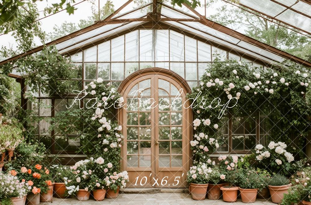Kate Spring Floral Greenhouse Garden Backdrop Designed by Patty Roberts