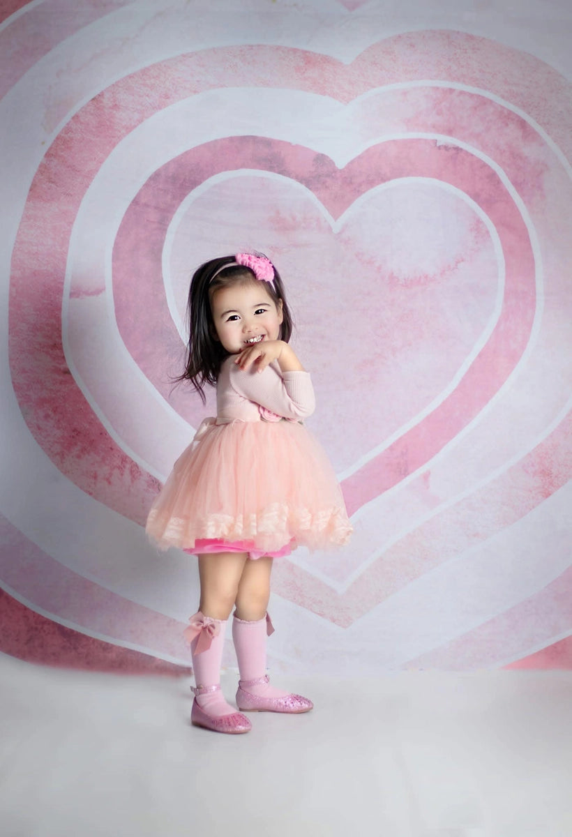 Kate Valentine's Watercolor Backdrop Heart Pattern Designed by Mandy Ringe Photography