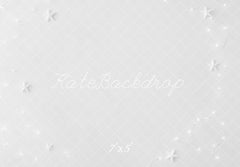 Kate White Origami Stars String Lights Floor Printed Backdrop Designed by Mini MakeBelieve