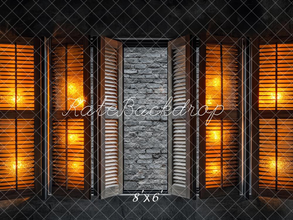 Foto Achtergrond Vintage Baksteen Shutters Licht Designed by Mini MakeBelieve