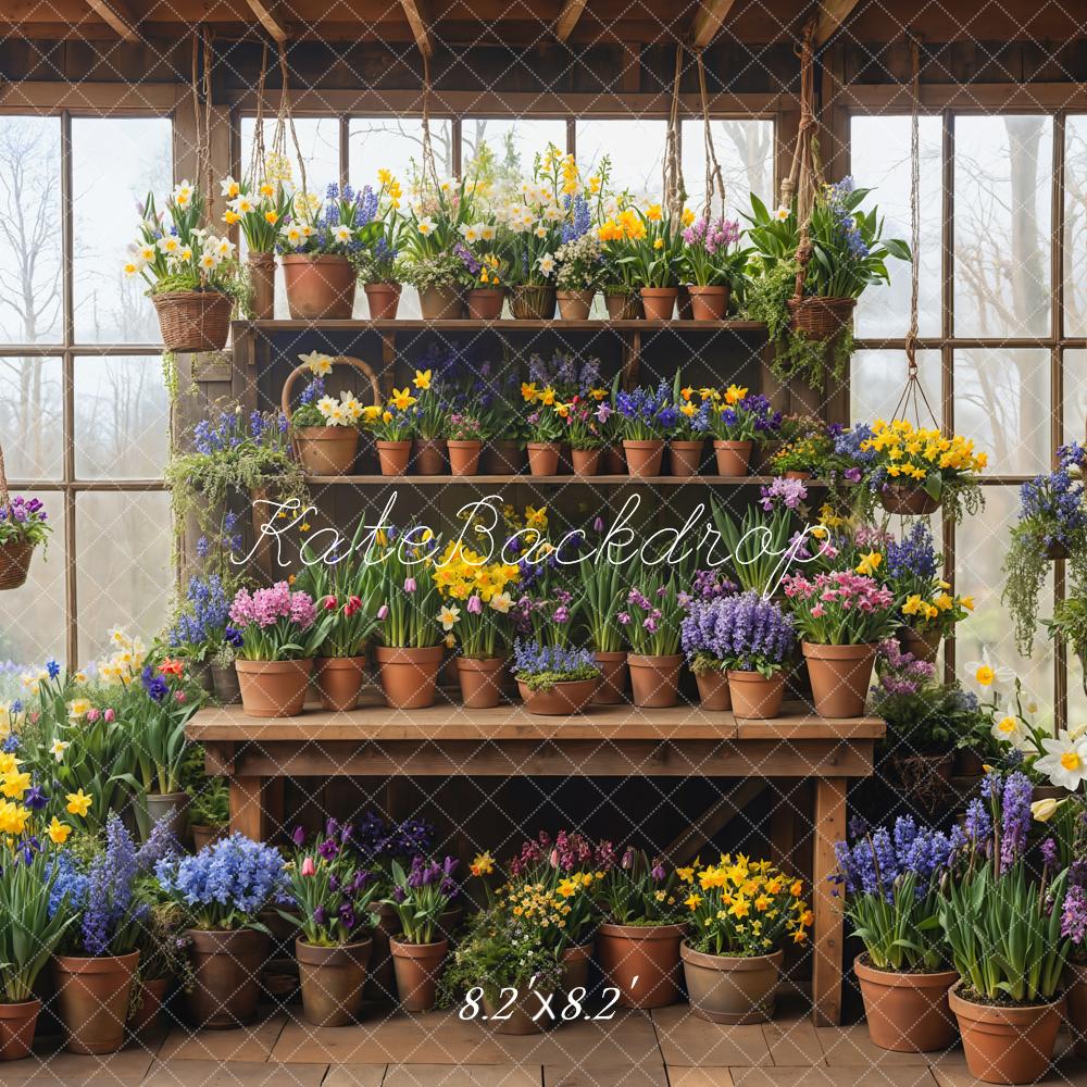 Kate Spring Flower Window Garden Backdrop Designed by Emetselch