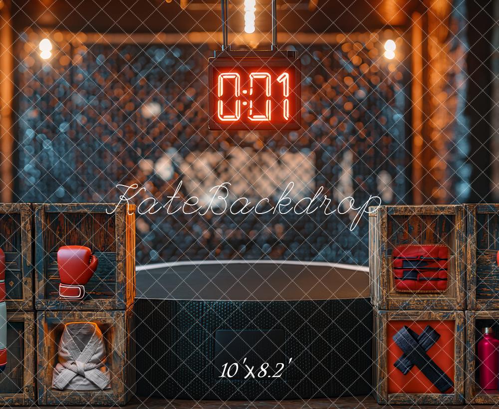 Kate Father's Day Boy Boxing Gym Sports Backdrop Designed by Mini MakeBelieve