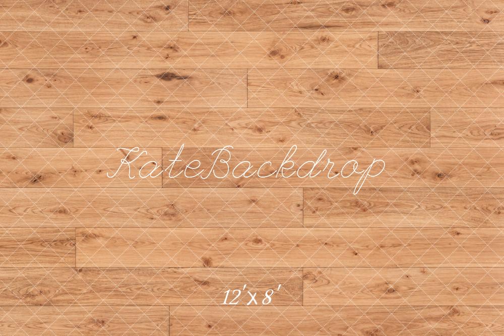 Kate Brown Wood Plank Geometric Floor Printed Backdrop Printed Backdrop Designed by Kate Image