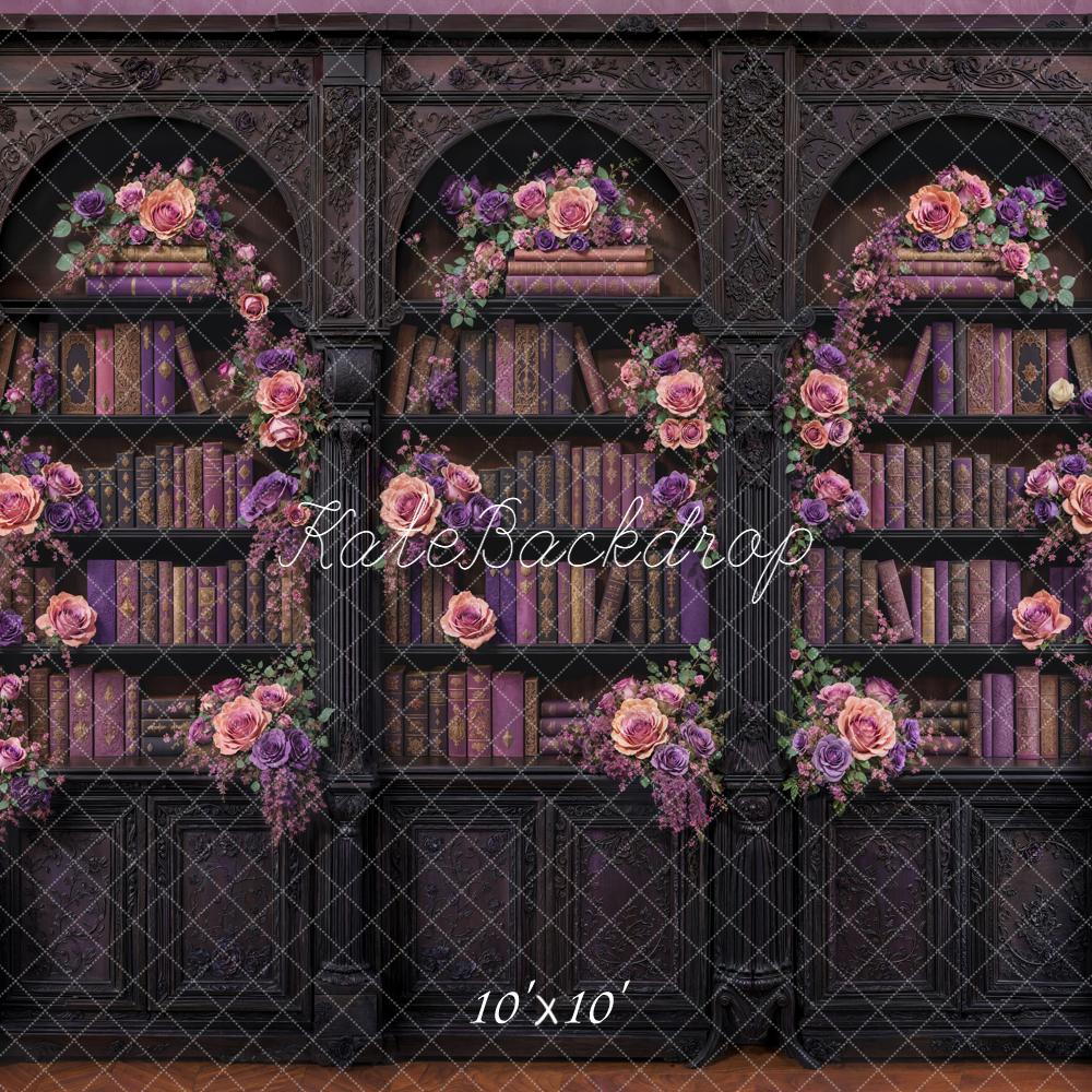 Kate Romantic Vintage Floral Arch Bookshelf Backdrop Designed by Emetselch
