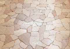 Kate Beige Stone Cobblestone Floor Printed Backdrop Designed by Emetselch