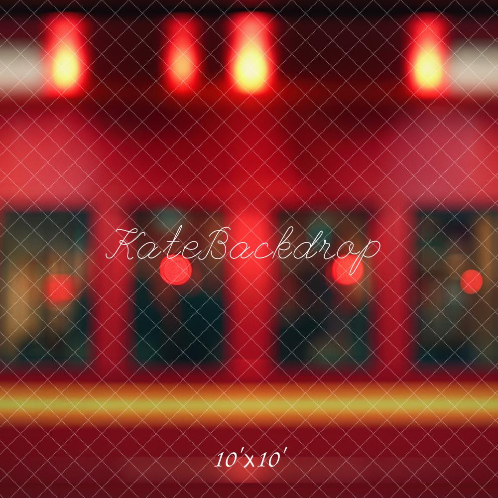 Fire Fighter Rojo Bokeh Fondo Borroso Designed by Mini MakeBelieve