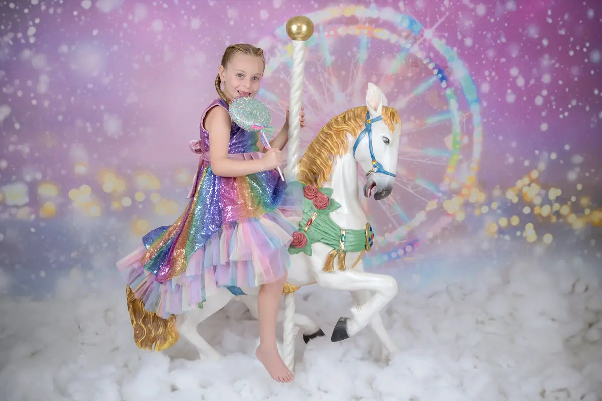 Bokeh Foto Achtergrond Fantasie Reuzenrad Ontworpen door GQ