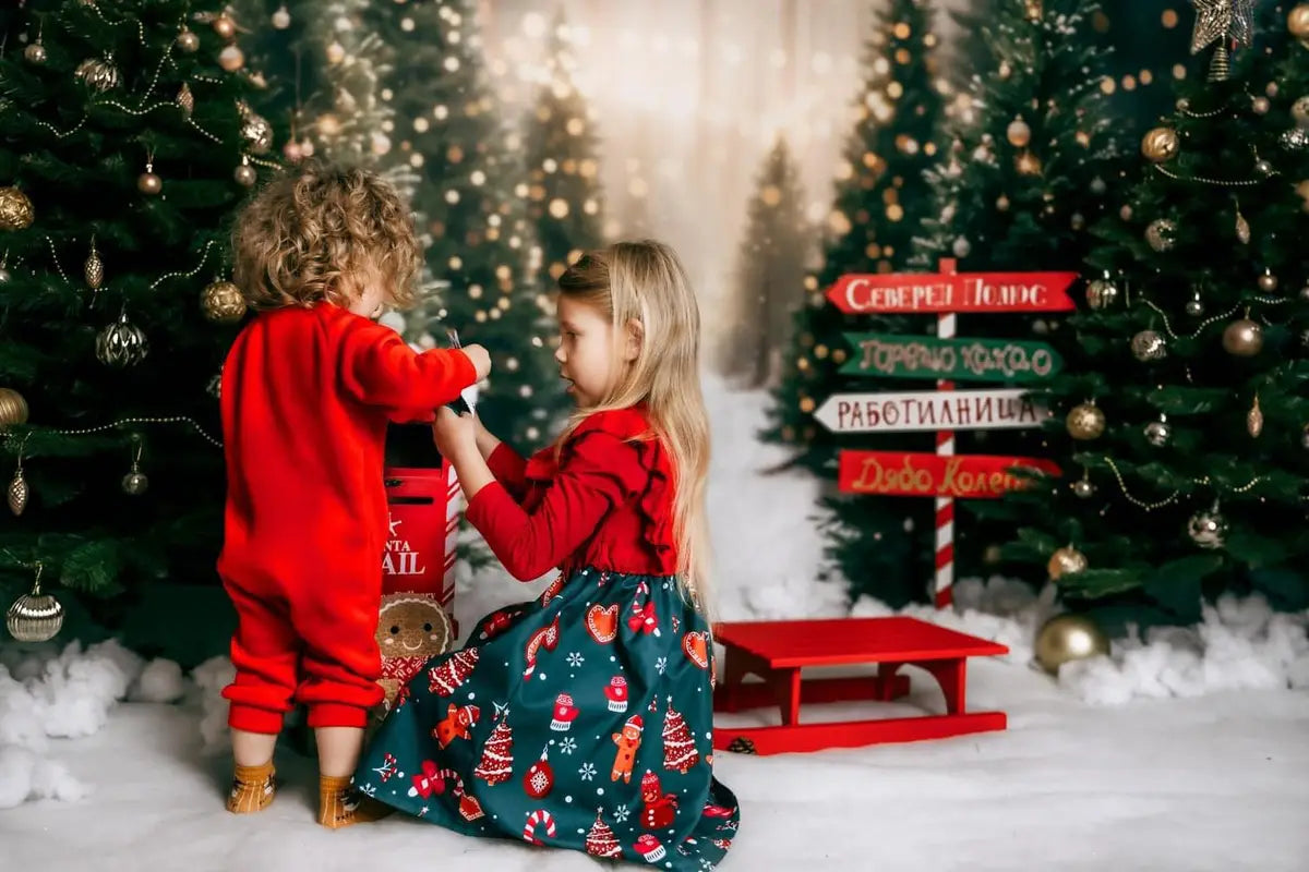 Fondo de Bosque Exterior de Navidad Designed by Emetselch