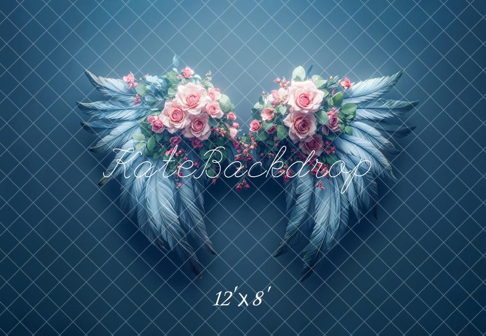 Kate Dreamy Floral Angel Wings Backdrop Designed by Emetselch
