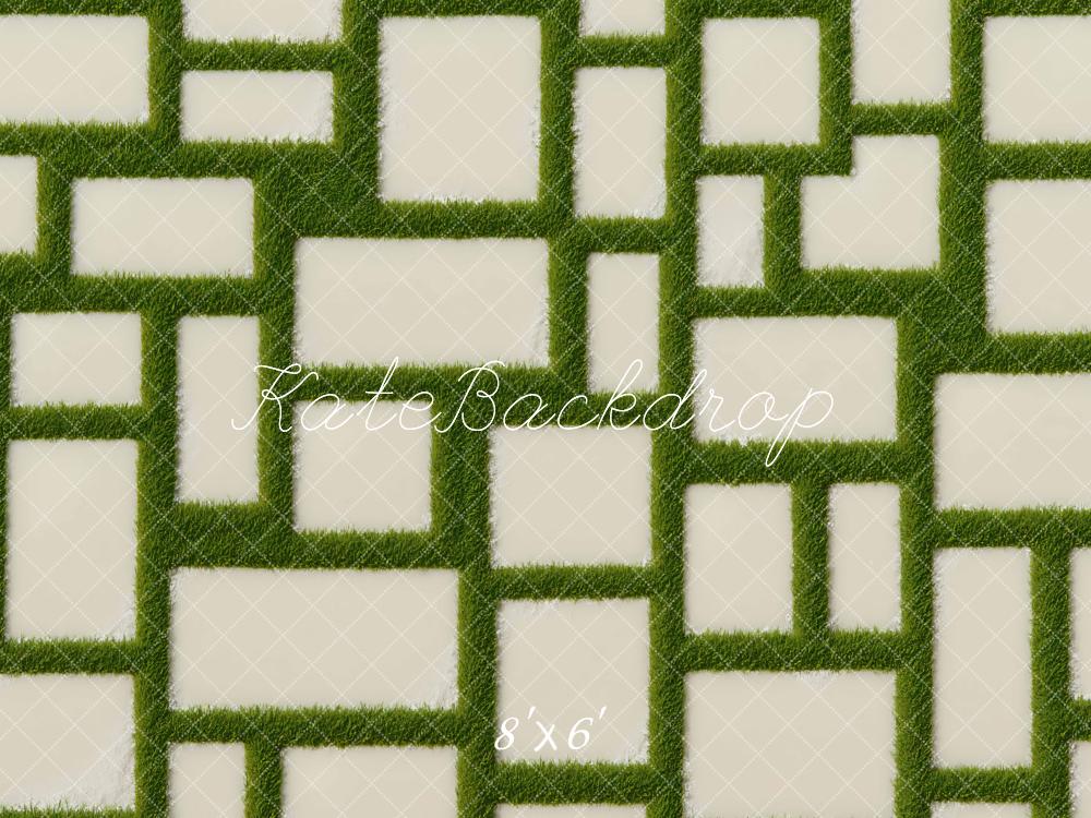 Kate Geometric Grass and Stone Floor Backdrop Backdrop Designed by Mini MakeBelieve