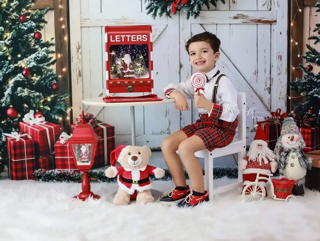 Kate Christmas Trees White Door Gifts Backdrop Designed by Emetselch