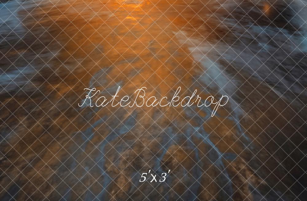 Kate Abstract Cave Orange Blue Floor Backdrop Backdrop Designed by Emetselch