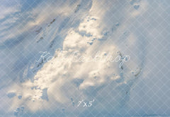 Kate Winter Snowy Floor Printed Backdrop Designed by Emetselch