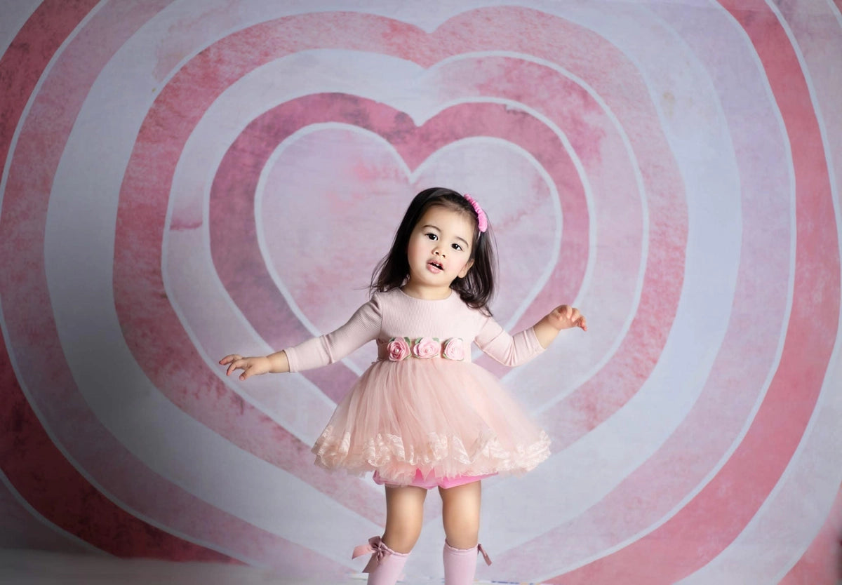 Kate Valentine's Watercolor Backdrop Heart Pattern Designed by Mandy Ringe Photography