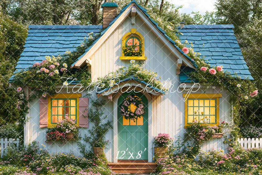 Spring Cottage Garden Floral Foto Achtergrond Designed by Emetselch