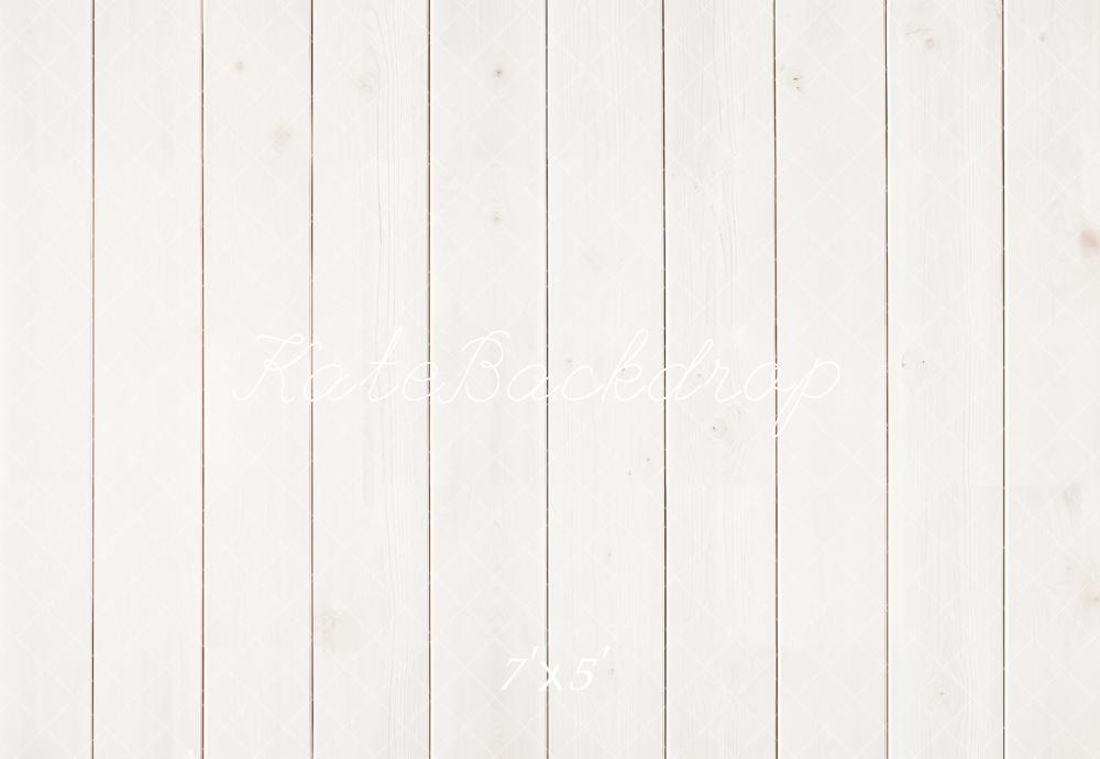 Kate White Wood Plank Floor Printed Backdrop Designed by Emetselch