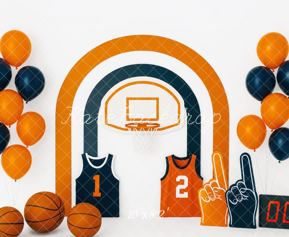 Kate Birthday Basketball Sports Balloons Backdrop Designed by Patty Roberts