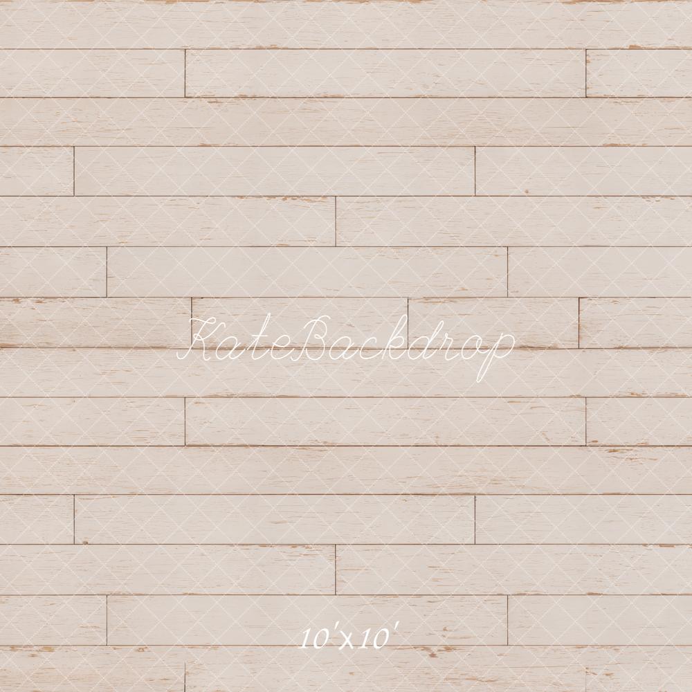 Kate White Retro Planks Floor Printed Backdrop Designed by Emetselch