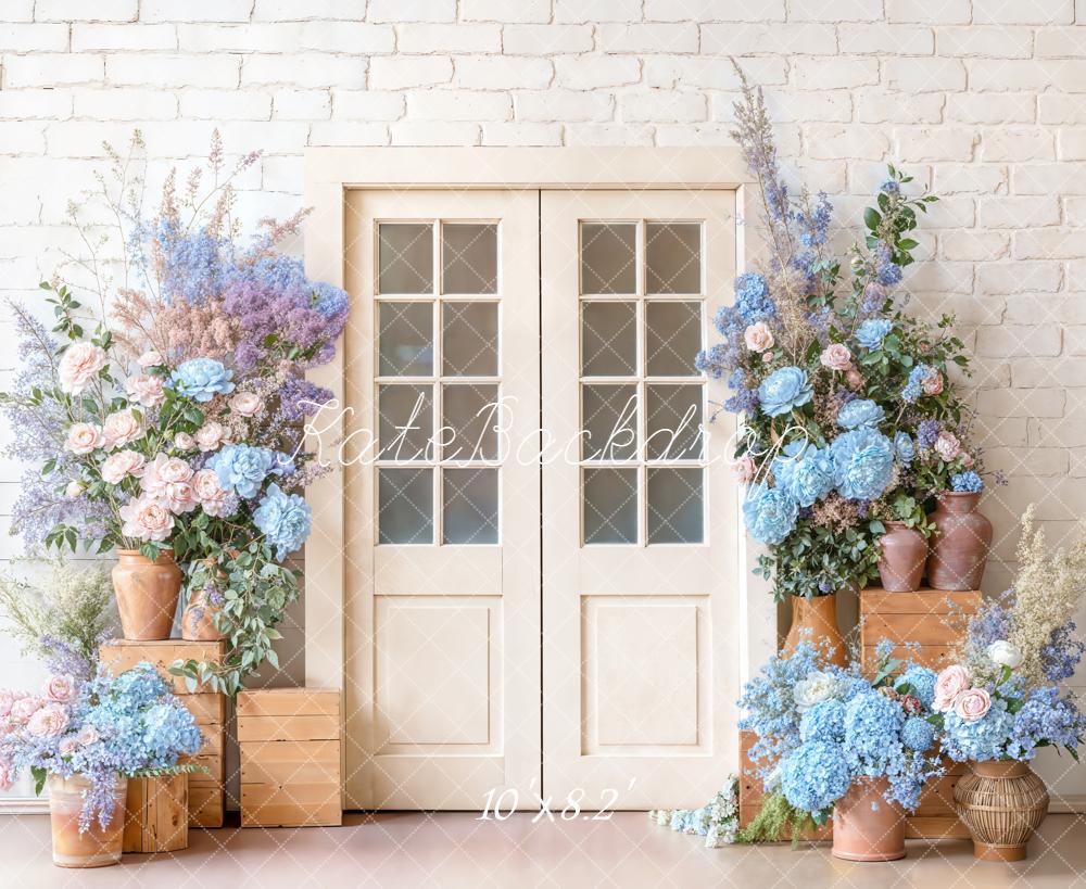TEST Kate Spring Cream Door Pastel Flower Arch Backdrop Designed by Emetselch