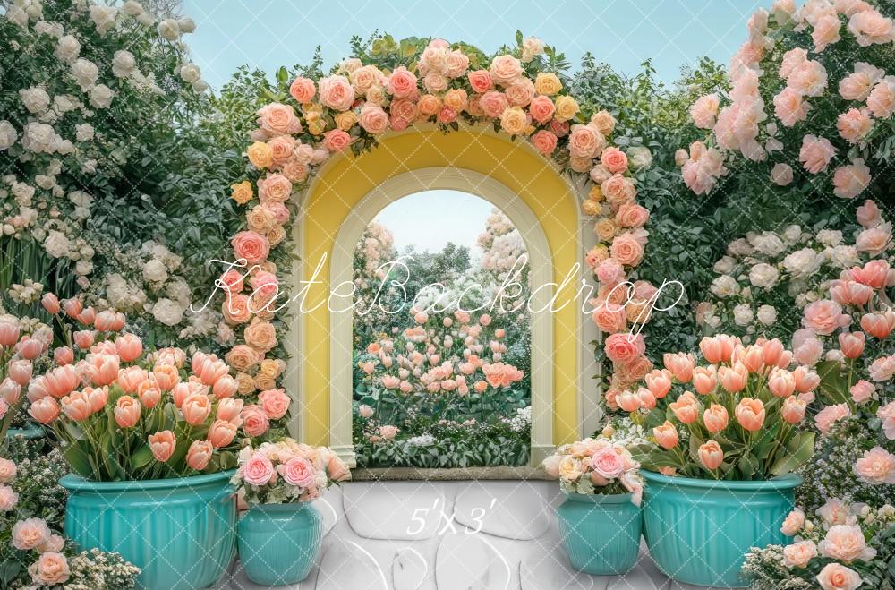 Kate Spring Outdoor Flower Arch Garden Backdrop Designed by Mini MakeBelieve