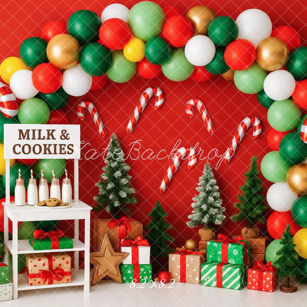 Kate Christmas Cake Smash Milk Candy Cane Balloon Backdrop Designed by Patty Roberts