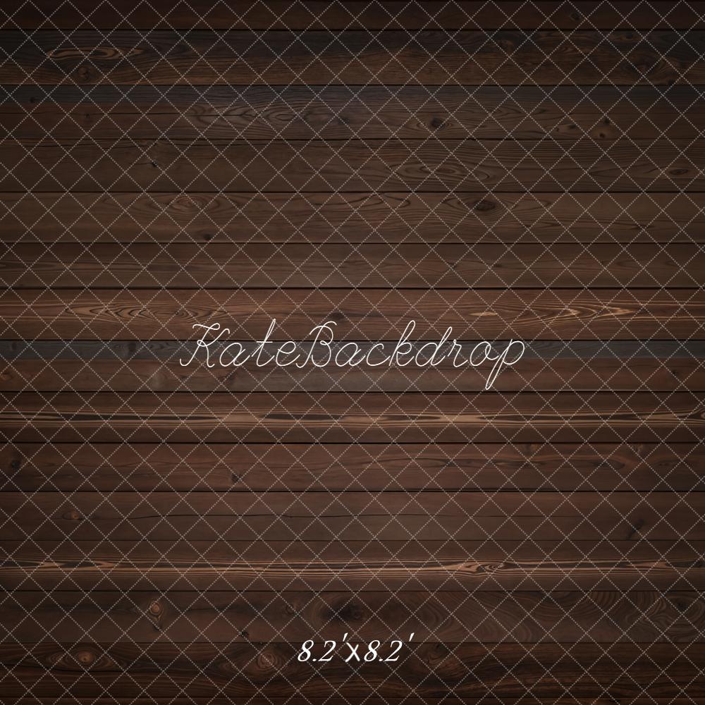 Kate Dark Brown Wood Plank Floor Backdrop Designed by Kate Image