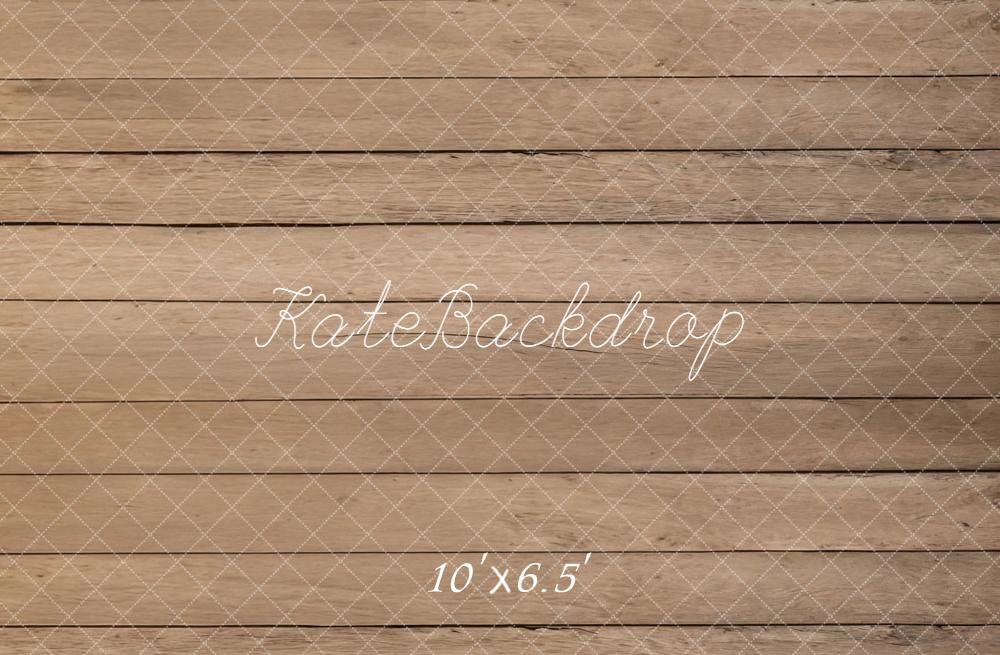 Kate Brown Wood Plank Wall Printed Backdrop Designed by Emetselch