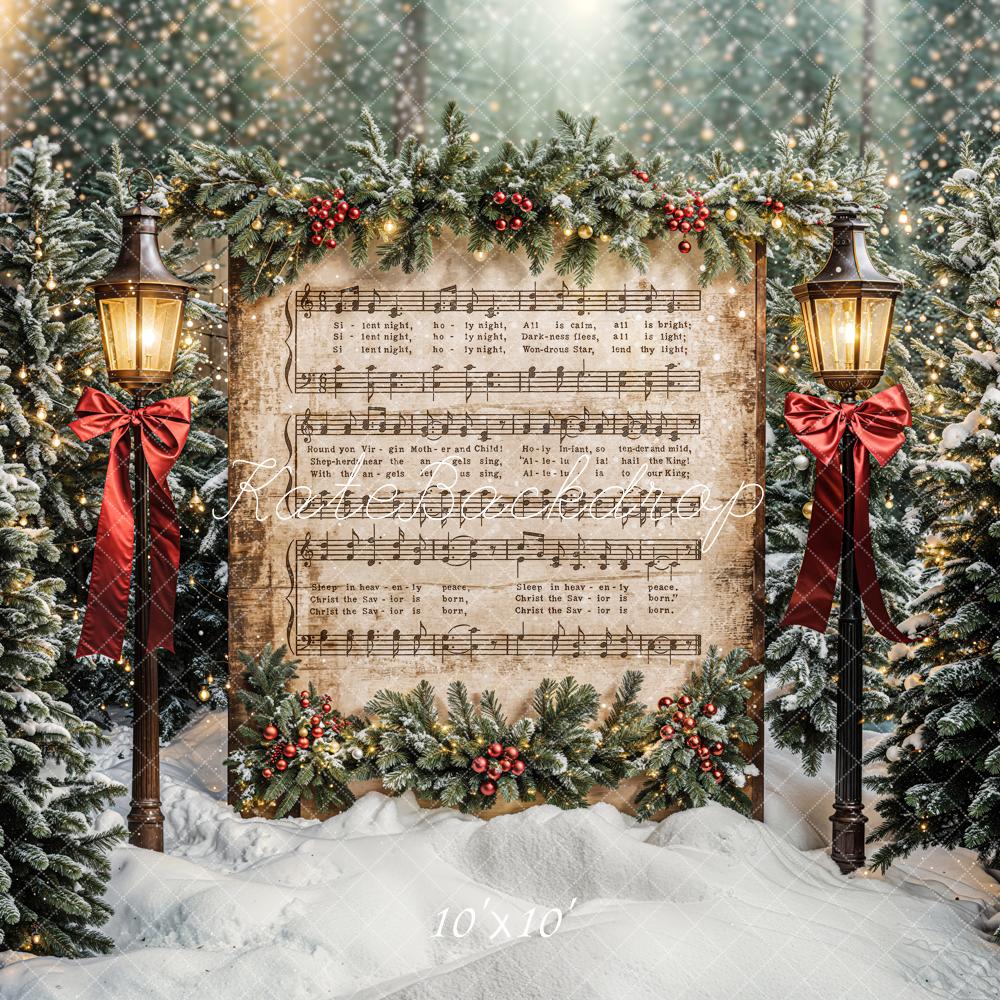 Cornice di spartito musicale dell'albero di Natale Designed by Emetselch