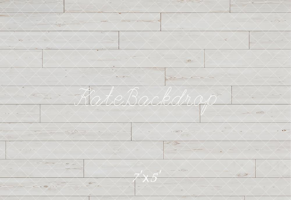 Kate White Wood Plank Floor Printed Backdrop Designed by Kate Image