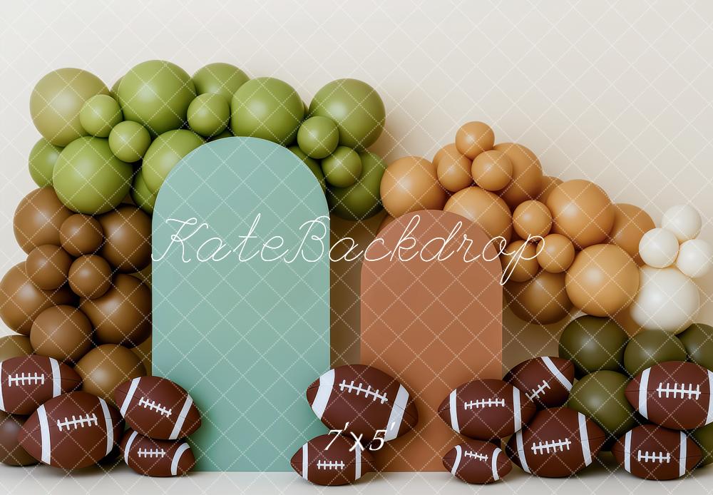 Kate Cake Smash Football Balloon Arch Backdrop Designed by Patty Roberts