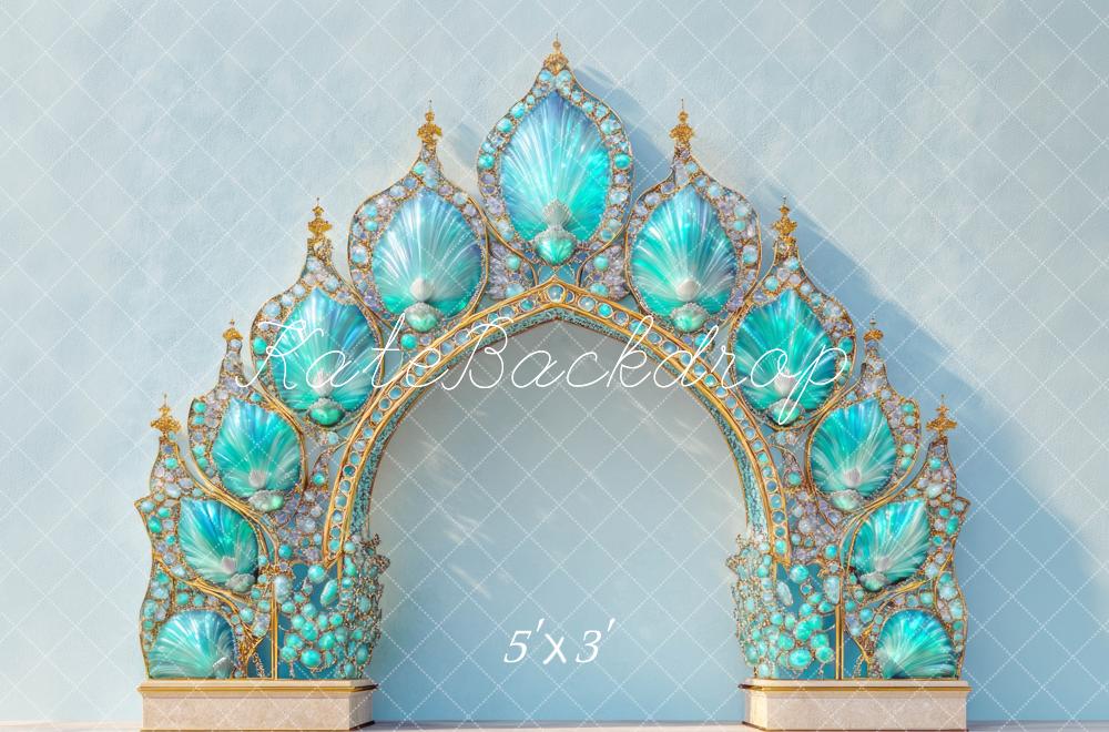 Sfondo ad arco blu sirena progettato da Mini MakeBelieve