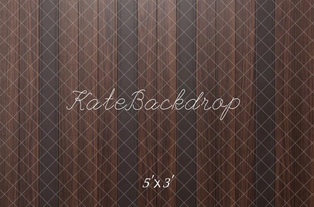 Kate Brown Diamond Pattern Wood Floor Backdrop Designed by Mini MakeBelieve