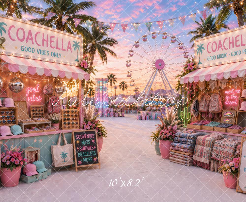 Kate Summer Desert Festival Market Ferris Wheel Printed Backdrop Designed by Ashley Paul