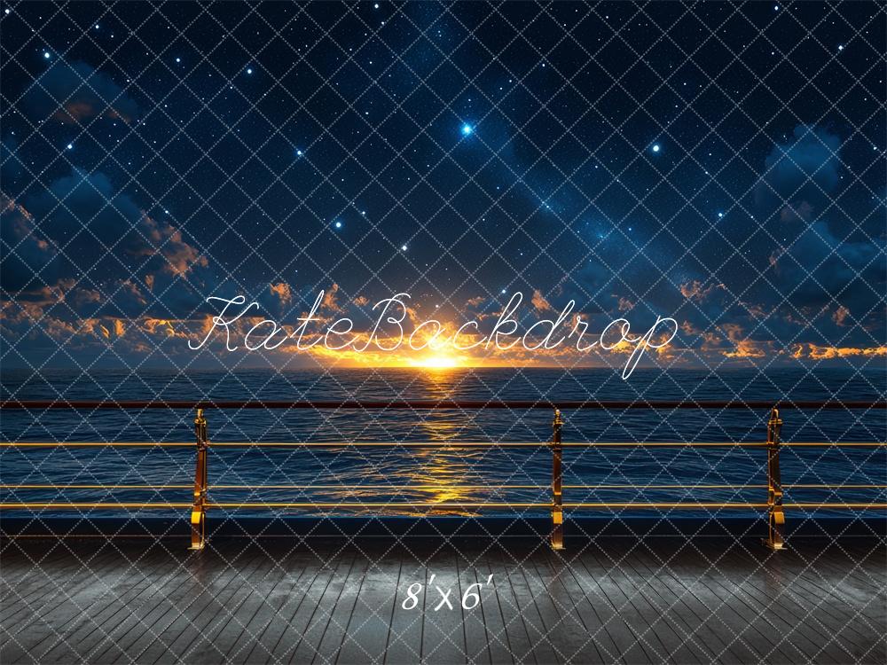 Kate Prom Luxury Ship Deck Sunset Backdrop Designed by Mini MakeBelieve
