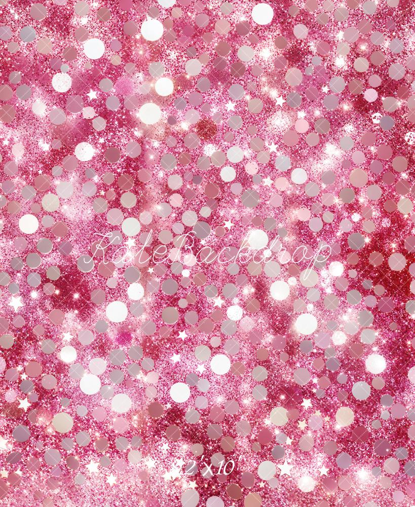 Kate Bokeh Pink Glitter Sparkle Backdrop Designed by Emetselch