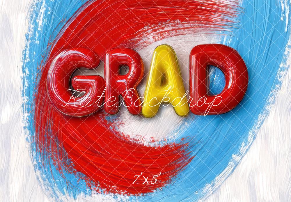 Kate Graduation Colorful Paint Kindergarten Backdrop Designed by Mini MakeBelieve
