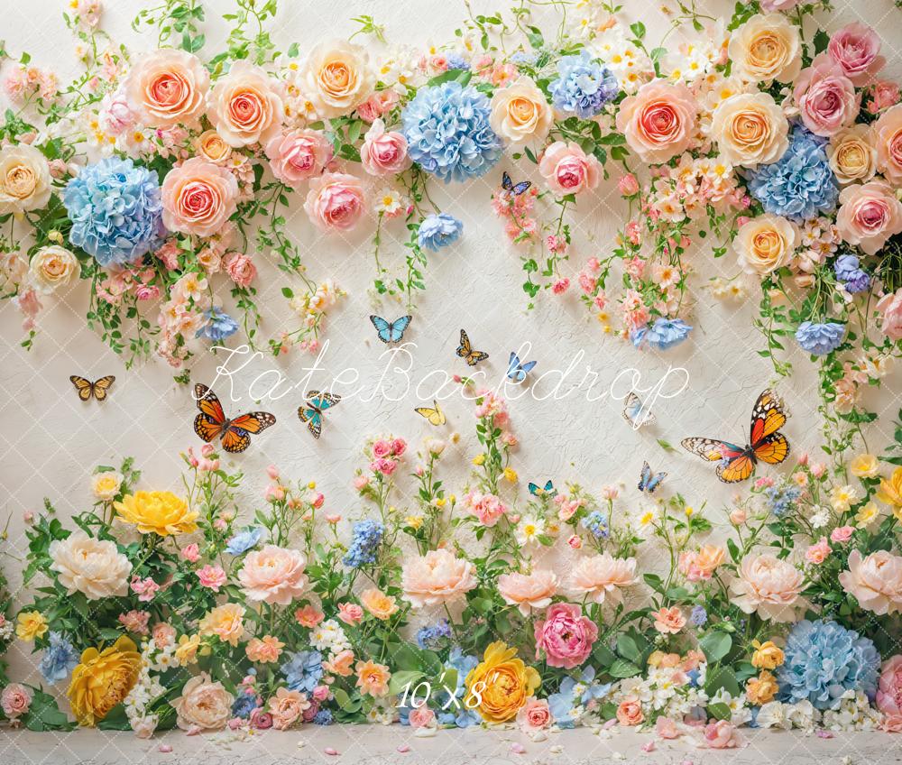 Sfondo per Parete con Farfalla Floreale Estiva Giardino Designed by Emetselch