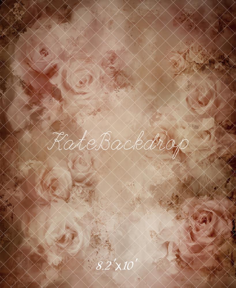 Kate Fine Art Vintage Pink Rose Flowers Backdrop Designed by Emetselch