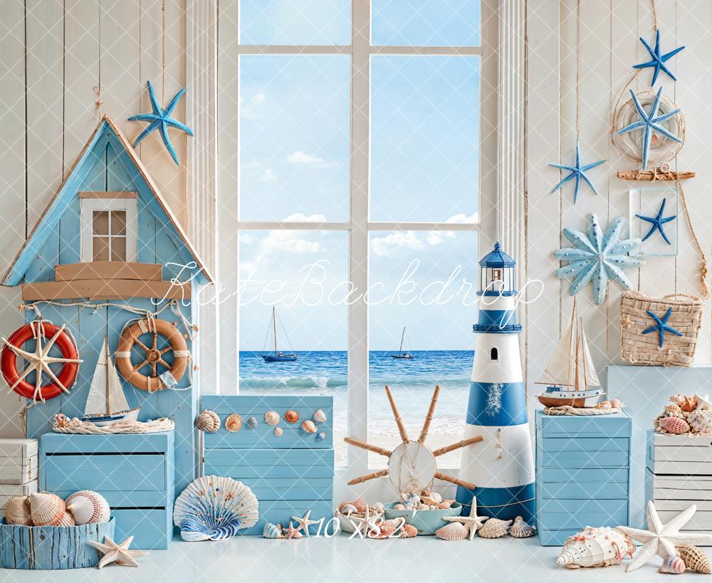 Smash Cake Nautico Spiaggia Faro Stella Marina Sfondo Designed by Emetselch