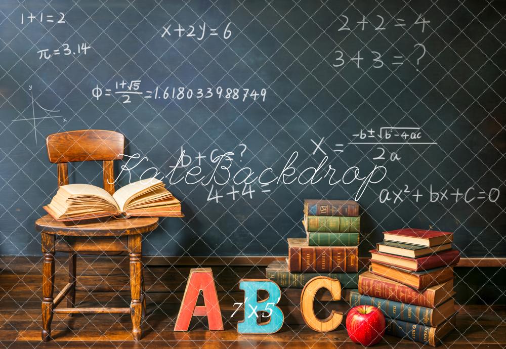 Kate Graduation School Chalkboard Classroom Books Backdrop Designed by Emetselch