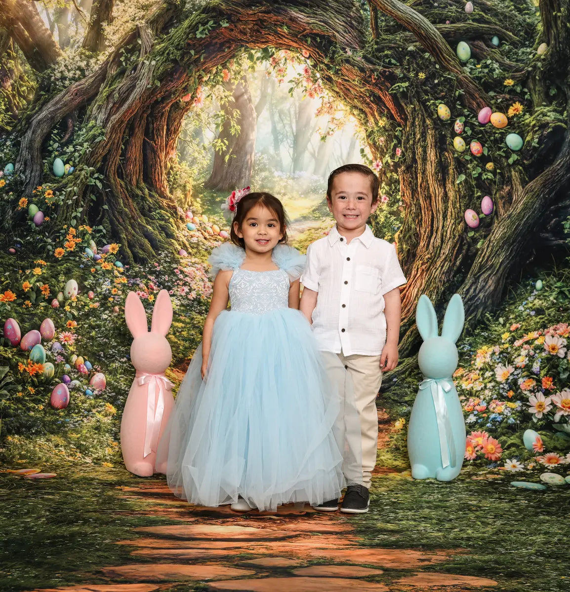 Kate Easter Forest Tree Arch Path Backdrop Designed by Emetselch
