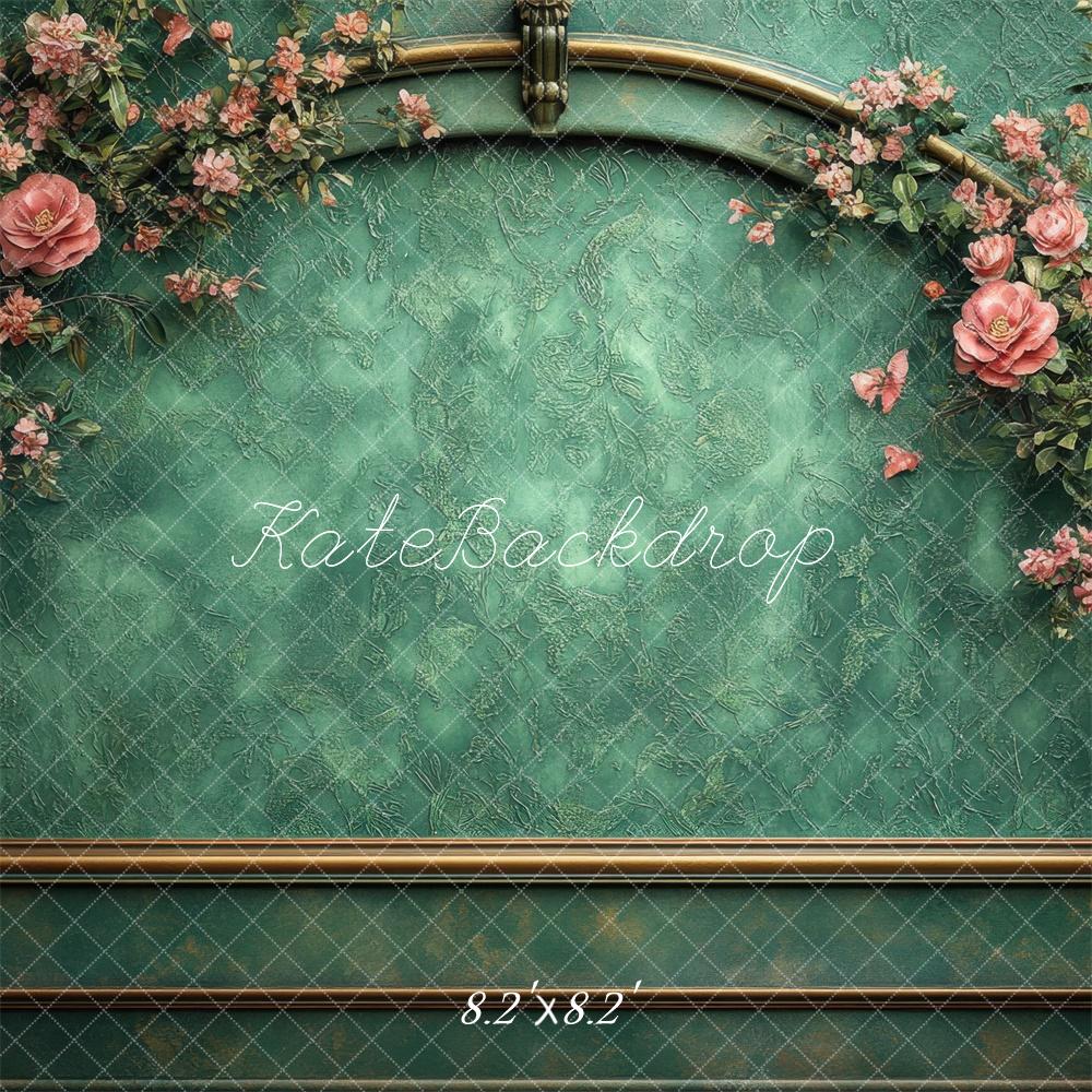 Fine Art Floral Arch Green Foto Achtergrond Designed by Mini MakeBelieve