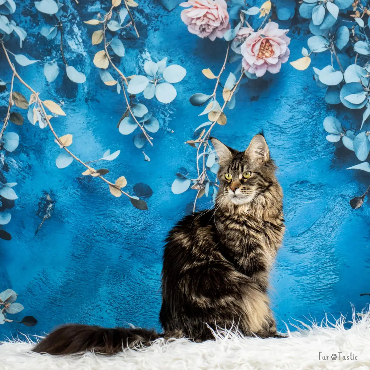 Fondo Vintage Floral Azul de Bellas Artes diseñado por Emetselch