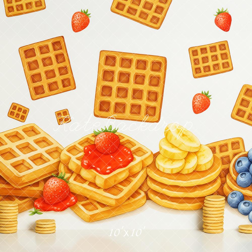 Decoración de Desayuno de Waffles con Berries para Cake Smash