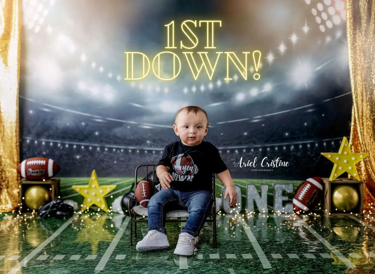 Campo de Fútbol Nocturno Luces Deportivas Fondo para Fotografía