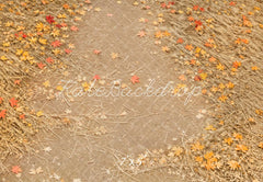 Fondo de piso de camino de hojas de otoño diseñado por Kate Image