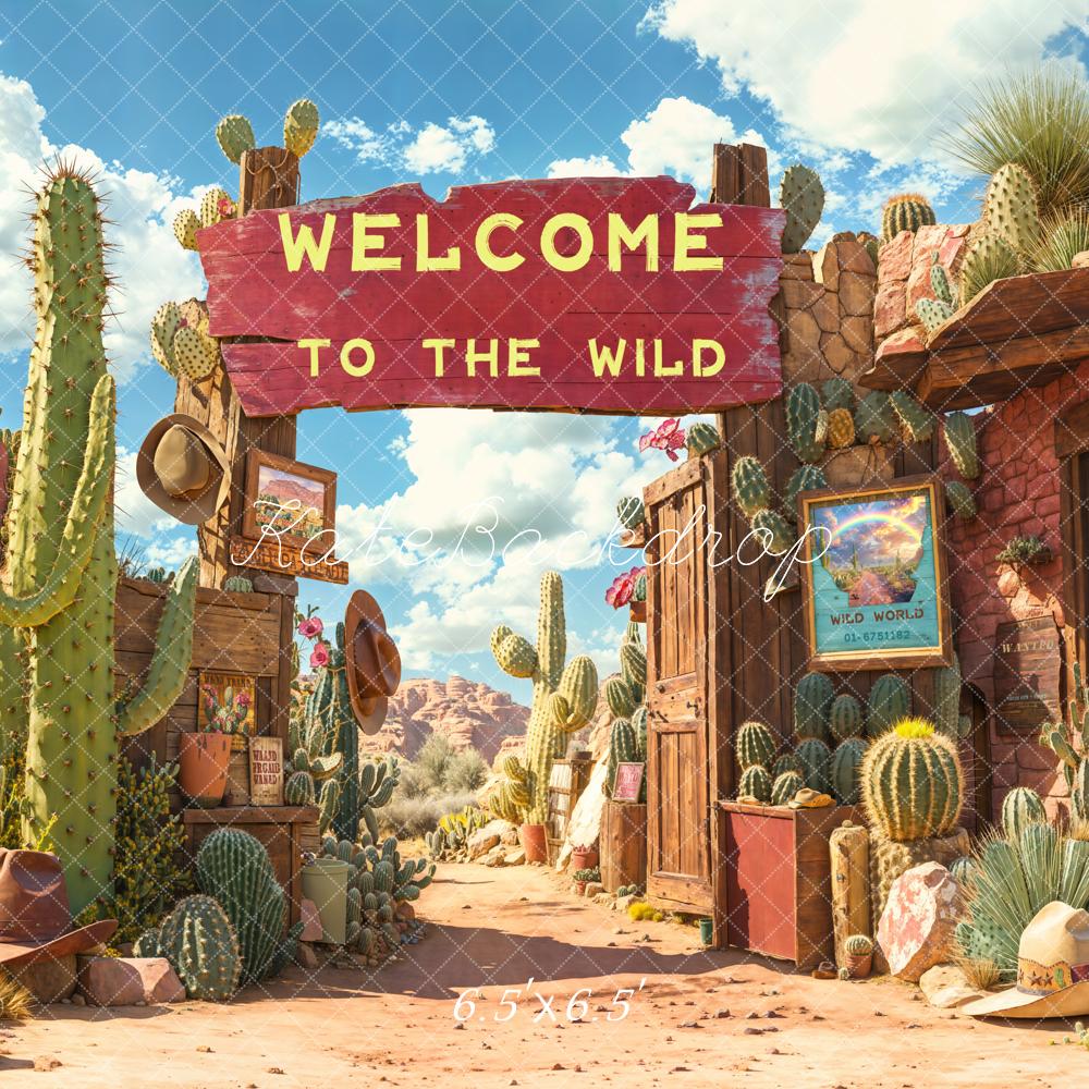 Kate Adventure Wild West Desert Cactus Cowboy Backdrop Designed by Emetselch