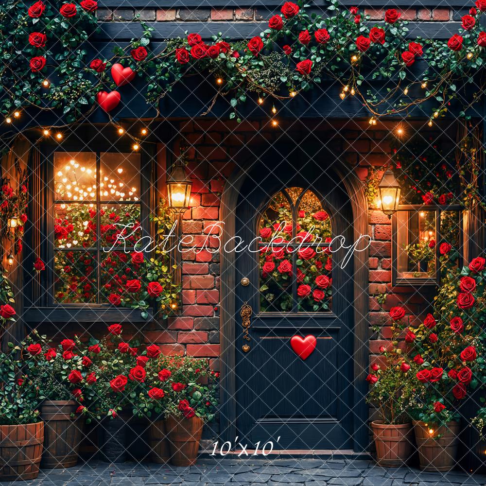 Romantische Rozen Tuin Foto Achtergrond Designed by Emetselch