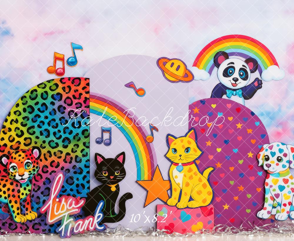 Cake Smash Kleurrijke Dieren Luipaard Foto Achtergrond Designed by Patty Roberts