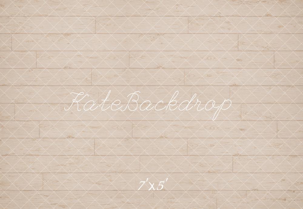 Kate Beige Wood Plank Floor Printed Backdrop Designed by Kate Image